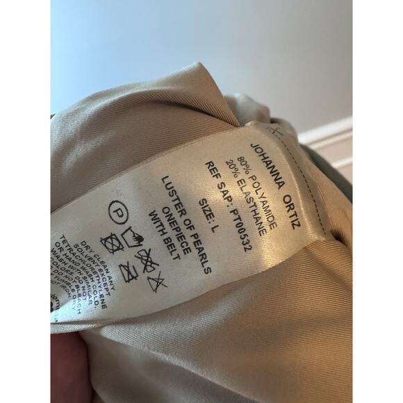 JOHANNA ORTIZ Luster Of Pearls One-piece Swimsuit Green Belted Large NWT $495 - Picture 6 of 15